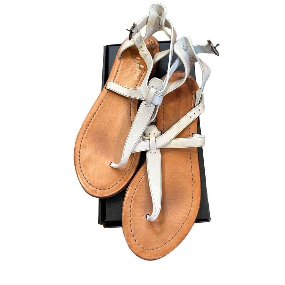 Frye Rachel T white leather sandals - Picture 5 of 5